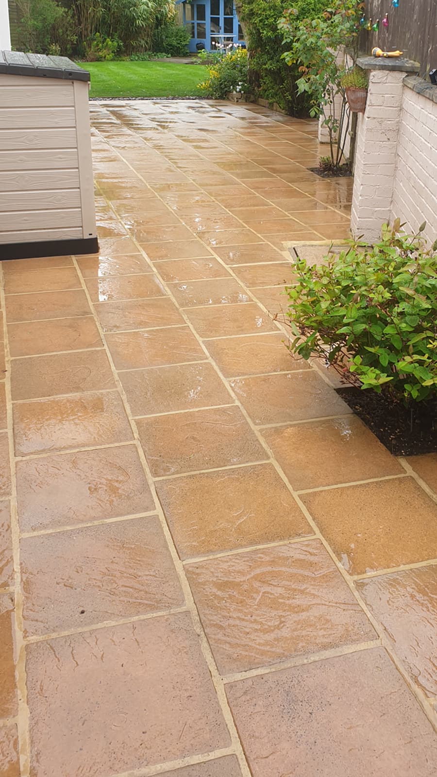 Patio power wash transformation - after
