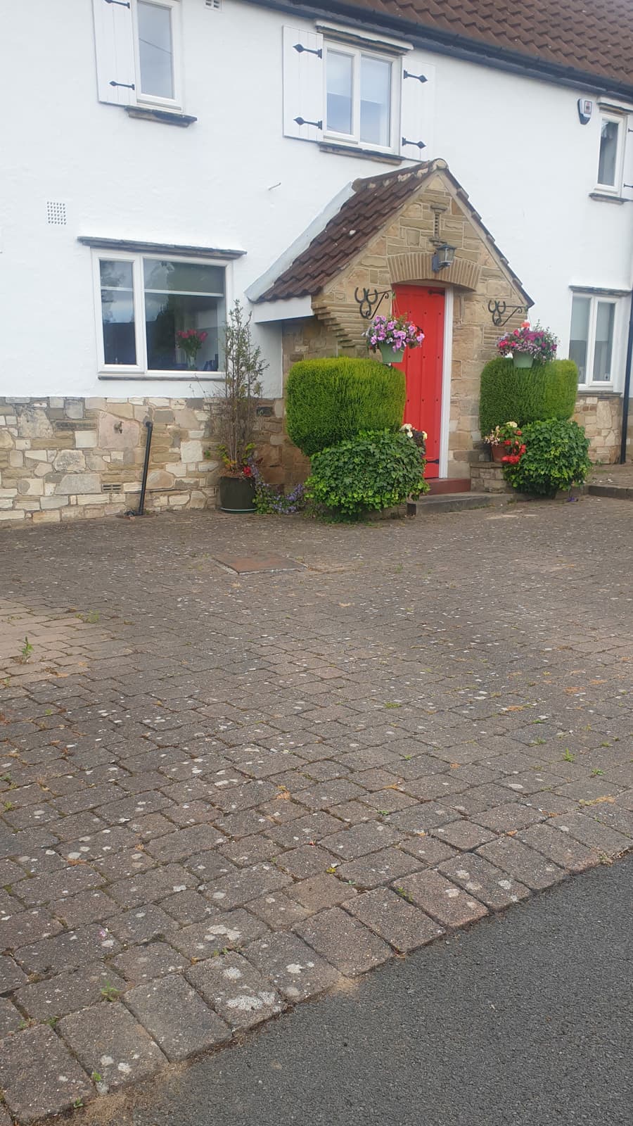 Outdoor area power wash transformation - before