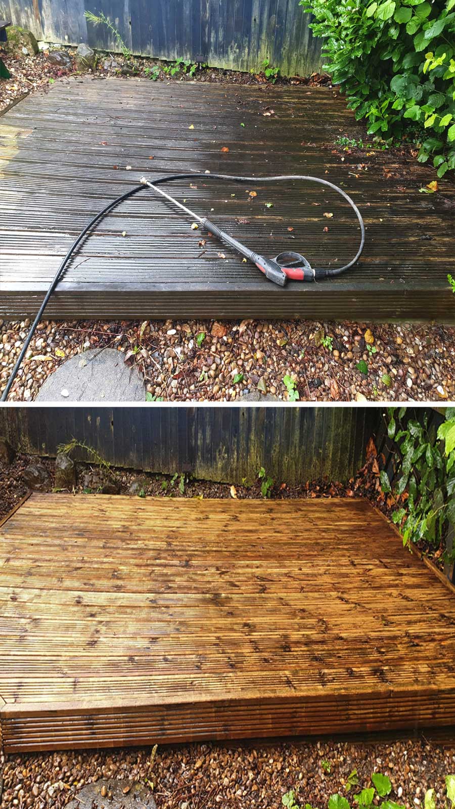 Decking restored to fresh timber