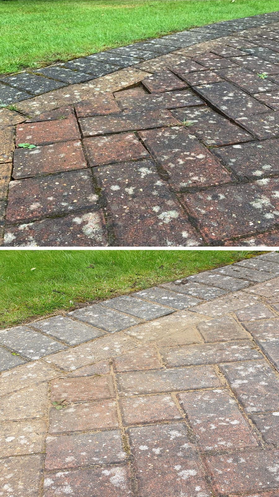 Block paving before and after